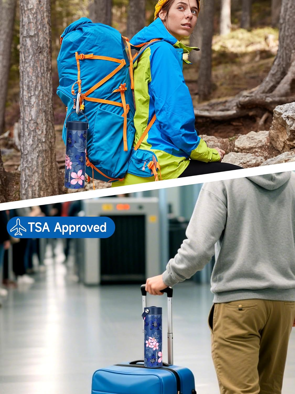 YOUSHARES 1-5 Pens Insulin Cooler Travel Case, 48H Diabetes Travel Case with Ice Pack for Long Trip and Daily (Magnolia) image number 5