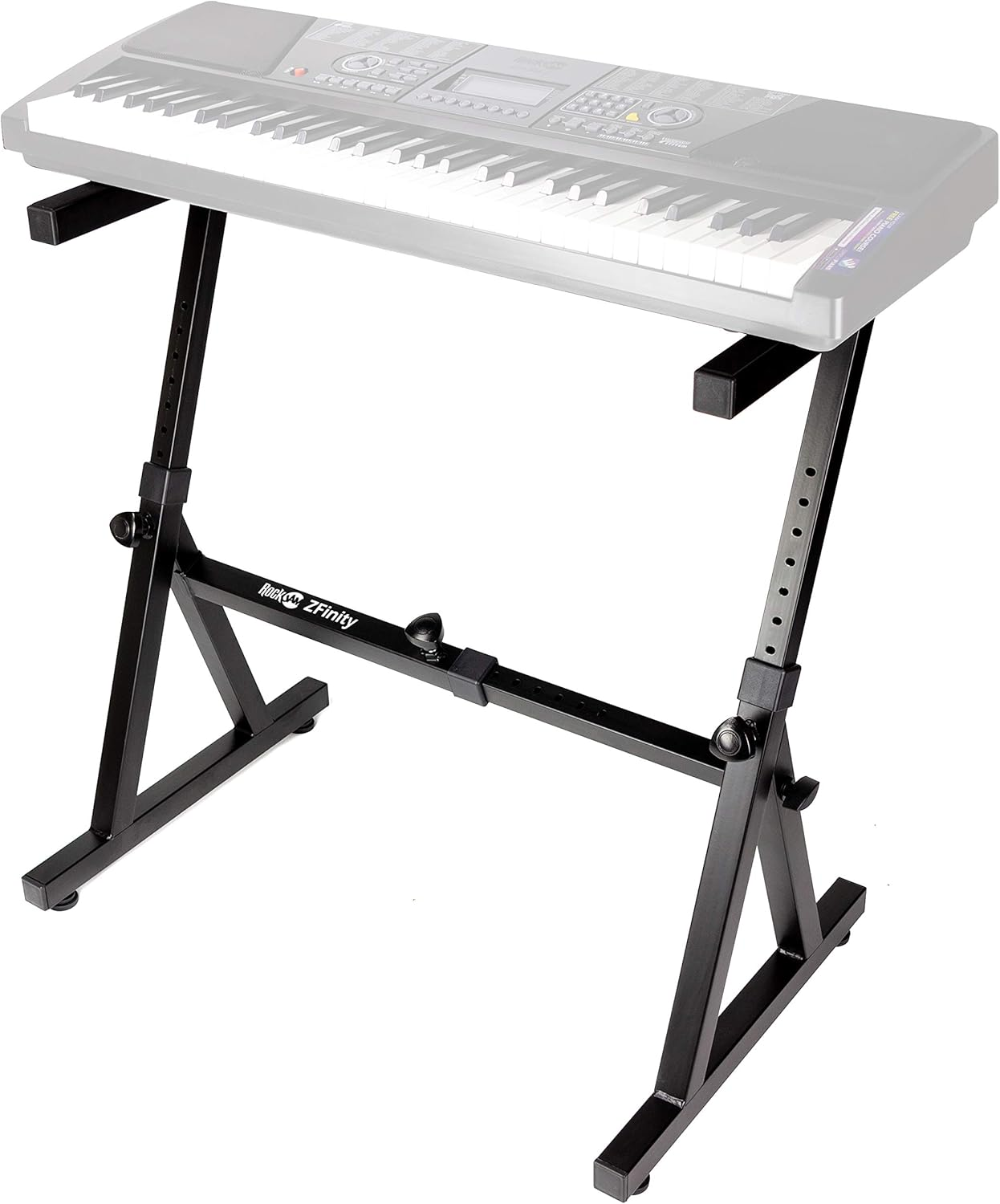 Rockjam Z Style Adjustable and Portable Heavy Duty Music (Fits 54-88 Key Electric Pianos) Electronic Keyboard Stand (RJZZ363)