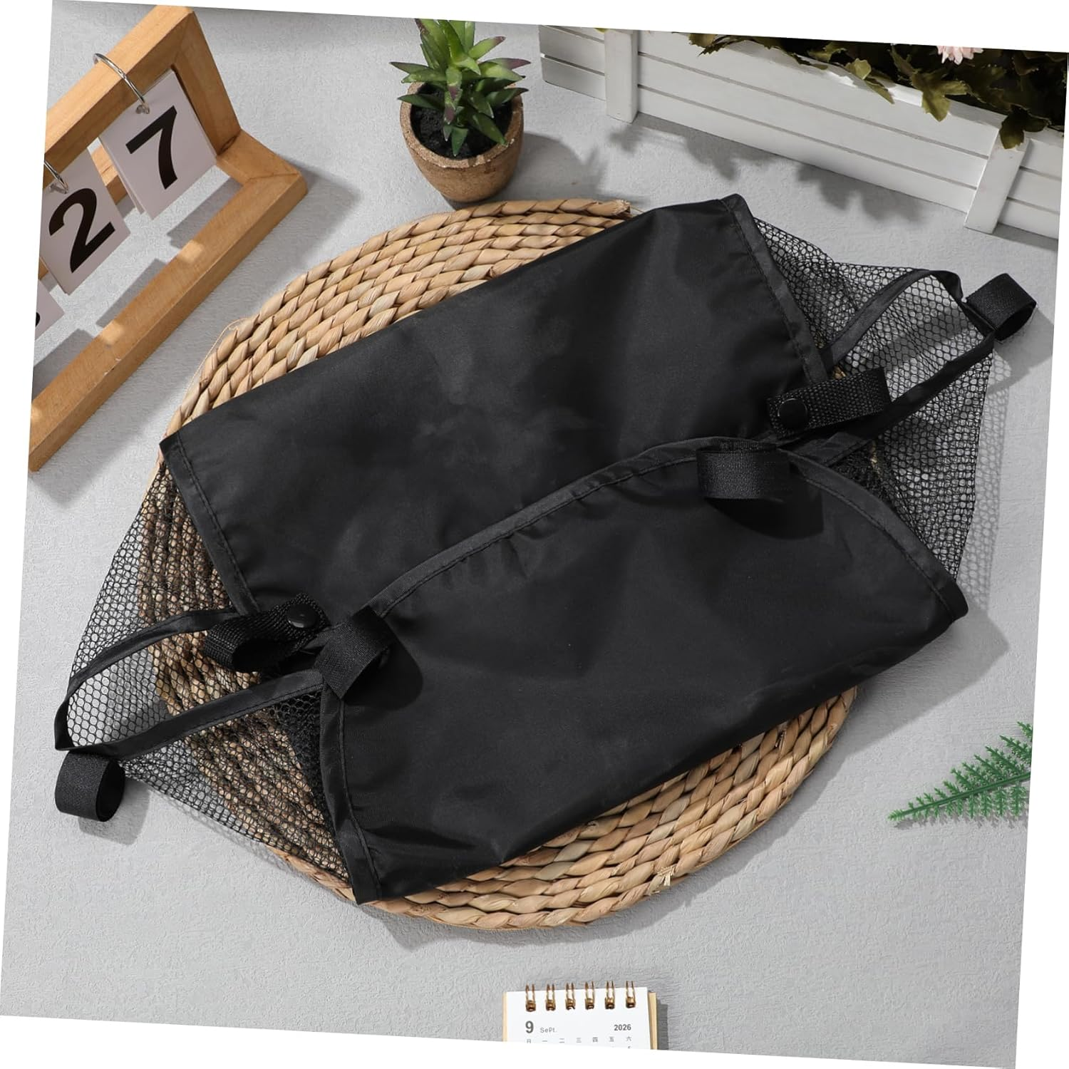 DOITOOL Baby Stroller Storage Basket, Black Oxford Cloth Pram Organiser Net Bag, Under-Basket for Travel and Shopping image number 1