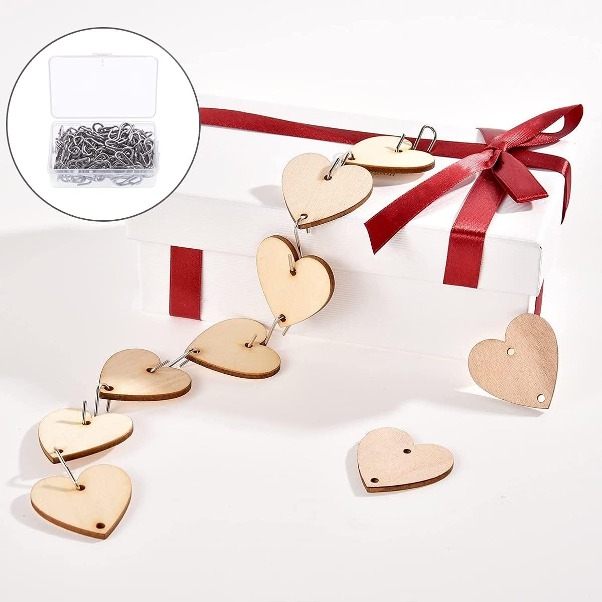 Mini S Hook, 100Pcs S-Shaped Wire Hook for DIY Crafts, Hanging Jewelry, Key Chain, Light Strings (2 X 30Mm) image number 1