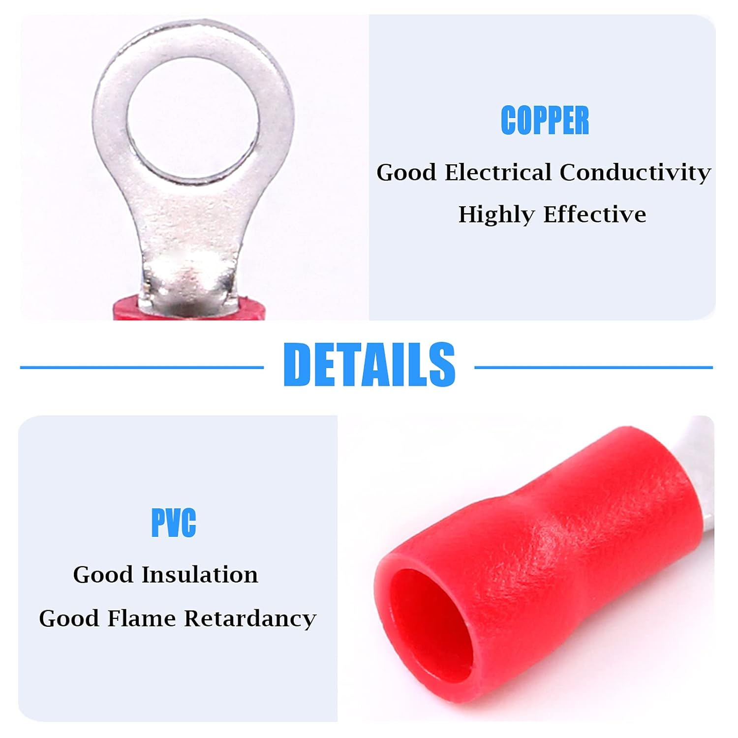 Glarks 355Pcs 22-16/16-14/12-10 Gauge Mixed Quick Disconnect Electrical Insulated Butt Bullet Spade Fork Ring Solderless Crimp Terminals Connectors Assortment Kit