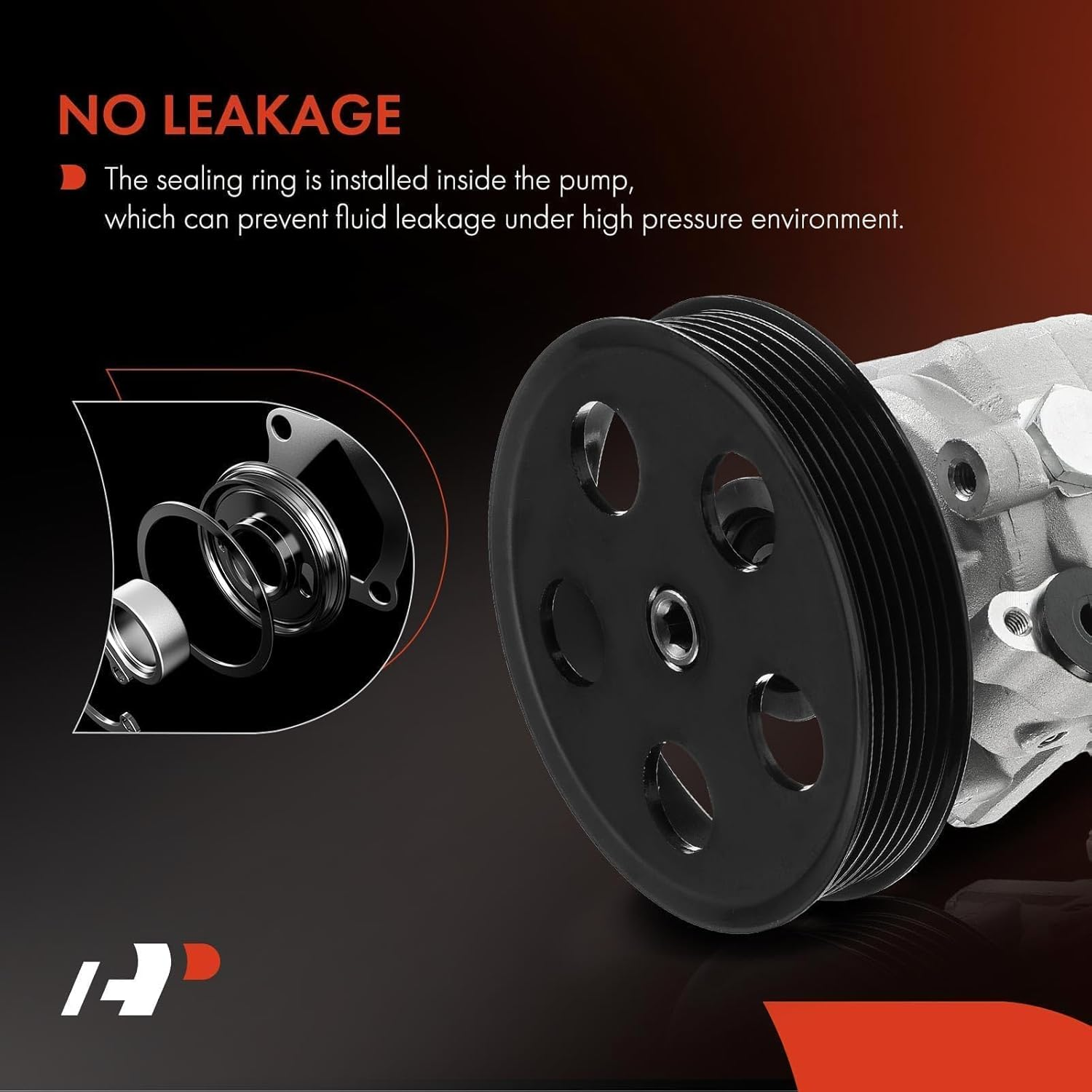 A-Premium Power Steering Pump, with Pulley, Compatible with Audi A4 (Quattro) 2009-2012, A5 (Quattro) 2010-2012, 2.0L 3.2L, Replace # 8K0145153F, V104438 image number 3