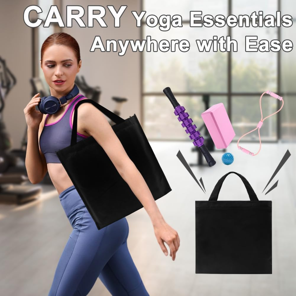 Foldable Yoga Mat,6Mm TPE Yoga Mat,Double Layers Exercise Mat with Anti-Slip Function&A Storage Bag for Yoga,Pilates and Fitness Exercise,Compact Fitness Mat 183Cm*61Cm* 6Mm image number 1