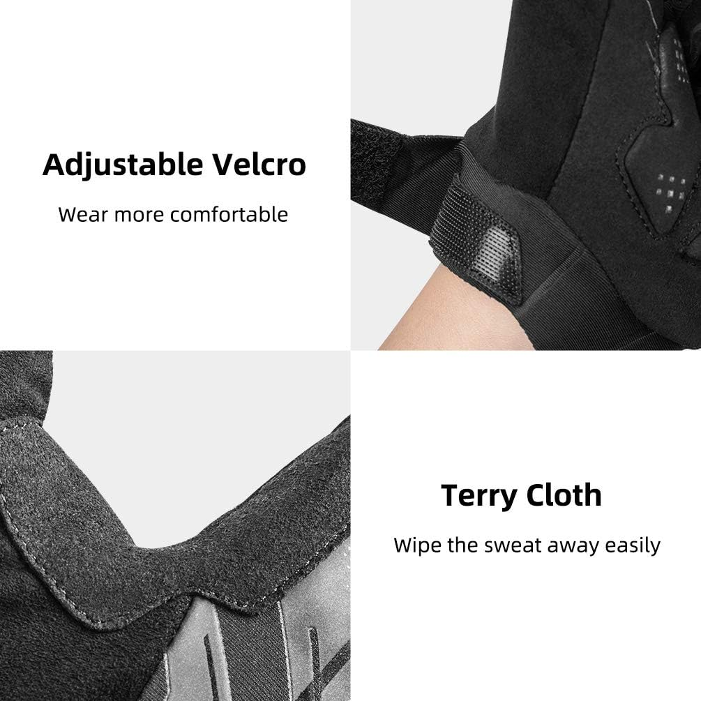 ROCKBROS Winter Cycling Gloves Men Women Breathable Thermal Anti-Slip Skiing Gloves Lightweight Biking Gloves for Riding Fishing image number 6