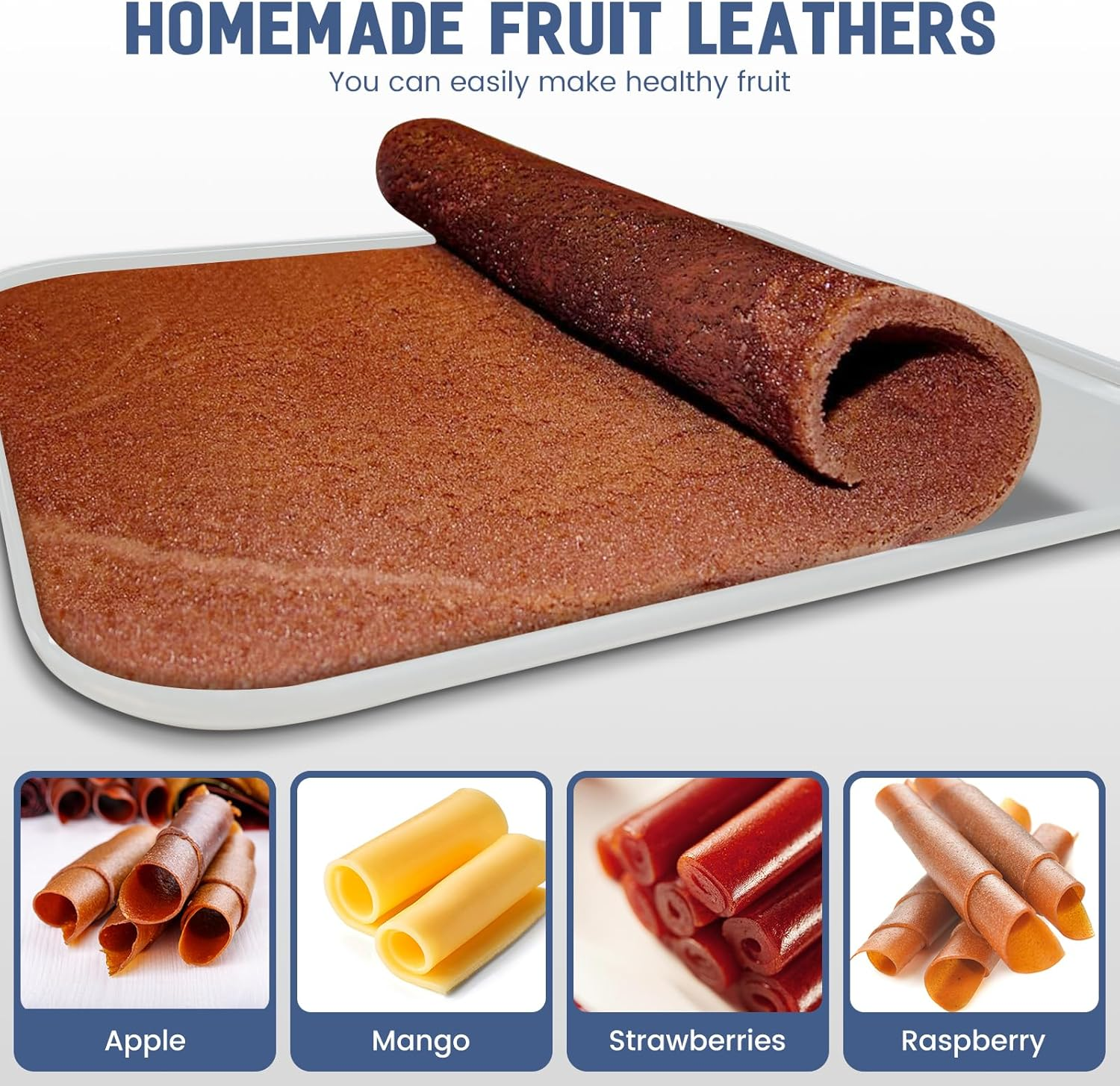 6 Pack Silicone Dehydrator Trays for Liquids, Fruit Leather Trays for Dehydrator, Non-Stick Silicone Dryer Mats with Edge,Reusable Dryer Sheet for Jerky, Fruit, Meat, Herbs (11 * 11&Prime;) image number 2