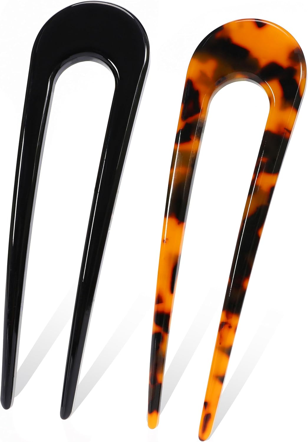 Pack of 2 Gold Metal French Hair Pins, French Hair Pins, Large French Pin Hairpin for Women and Girls