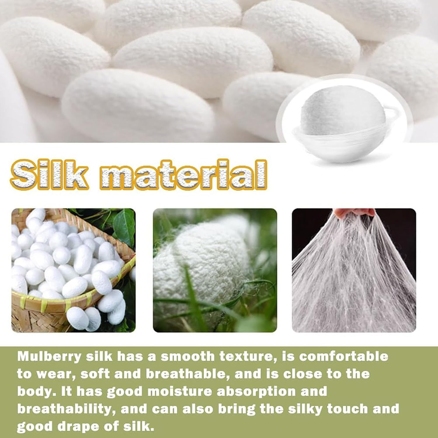 Garshana Gloves Raw Silk, Garshana Glove Raw Silk Massage Gloves Ayurvedic Massage, Silkgloves for Dry Brushing for Spa Bath Scrubbing Dry Brushing for Women & Men, Can Be Used on the Whole Body (2,Pcs) image number 2