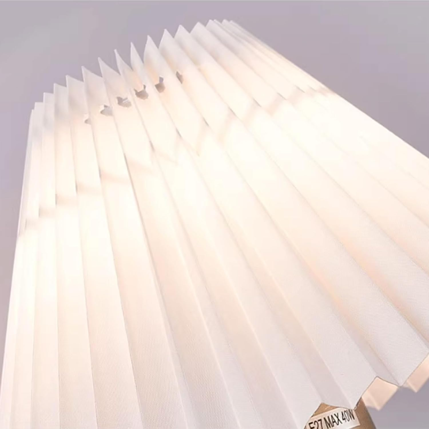 Metal Wall Lamp Lighting Fixture Wall Lamp with Pleated Fabric Lampshade LED Wall Lamp for Bedroom Bedside Bathroom Wall Lighting image number 2