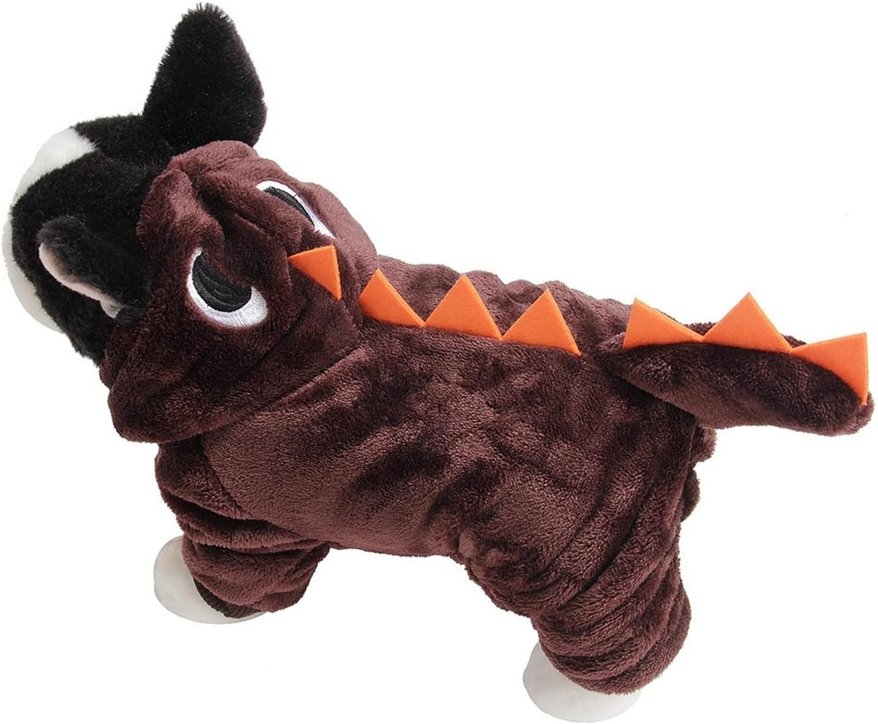 Dog Clothes Jacket Apparel Material Jumpsuit Winter Coat with Hat Hoodie Dogs Plush Outfit Warm (Color : Coffee, Size : S) image number 3