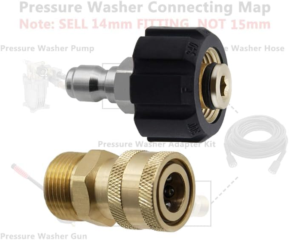 WEZCHUGHAOL Pressure Washer Adapter Set, Quick Connect Gun to Wand, M22 14Mm to 3/8", 2 Pcs image number 5