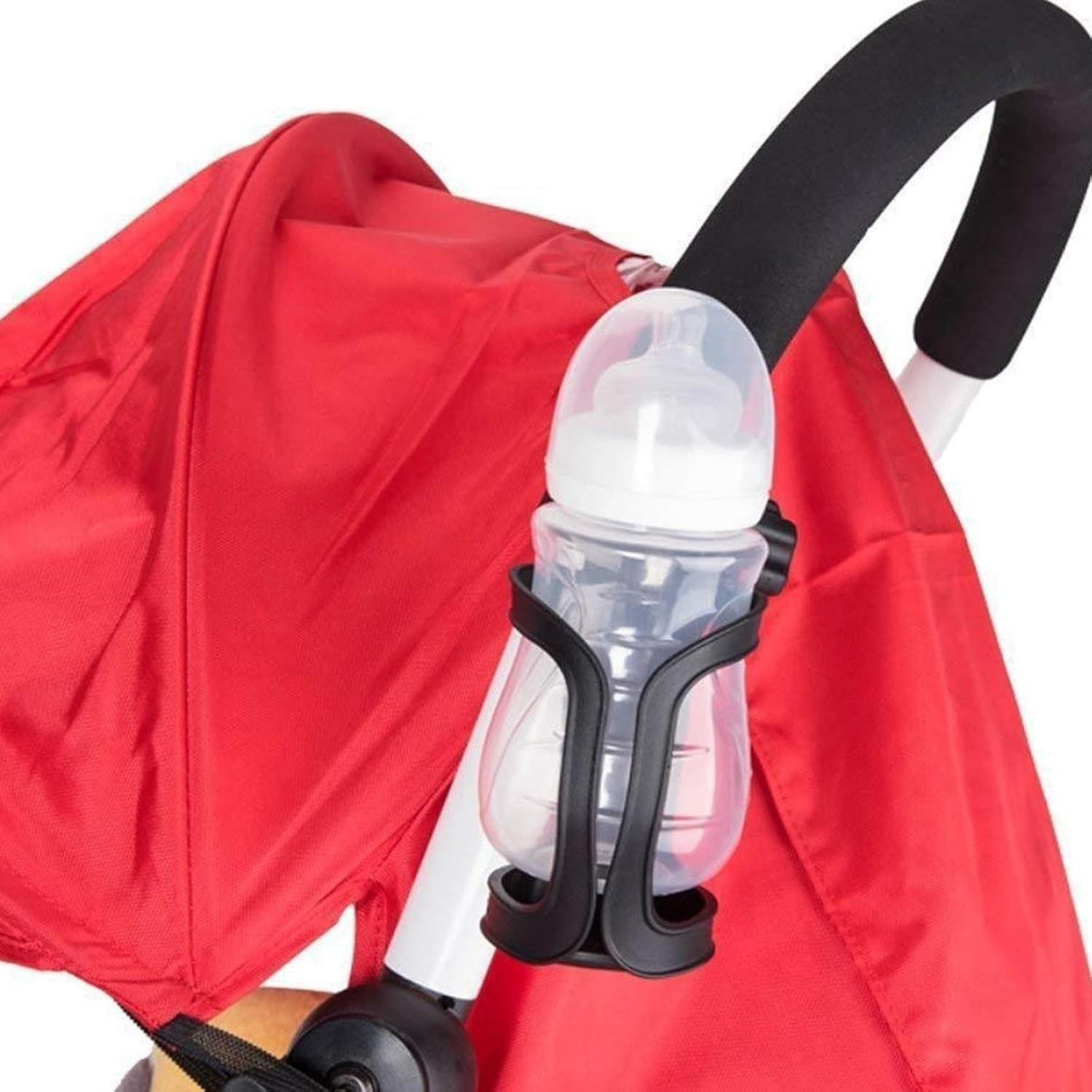 2Pcs Cup Holder Stroller, Cup Holders for Wheelchairs, 360 Degrees Rotation Bike Cup Holder, Stroller Cup Holder, Large Caliber Designed Cup Holder for Walker, Bike, Wheelchair, Walker, Scooter