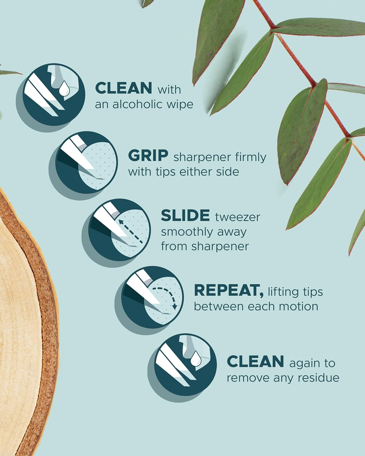 Truyu Slant Tip Tweezers with Sharpener image number 5