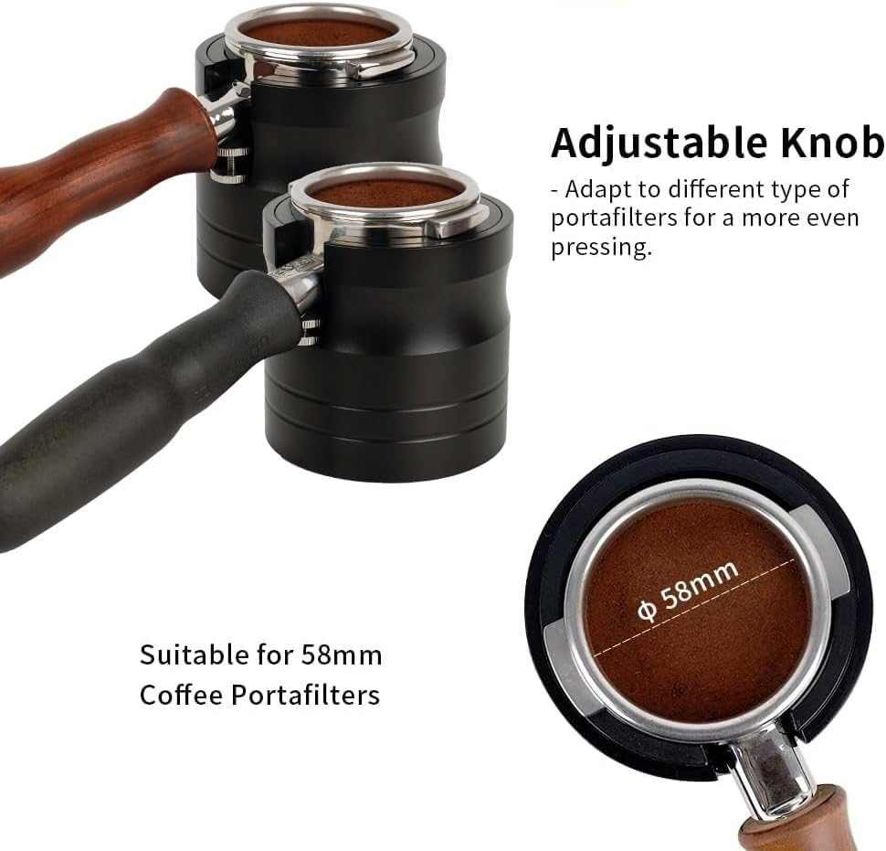 Watchget Coffee Portafilter Holder, Espresso Tamping Station Aluminum Alloy Espresso Tamper Stand for Most 58Mm Coffee Portafilters with Non-Slip Base