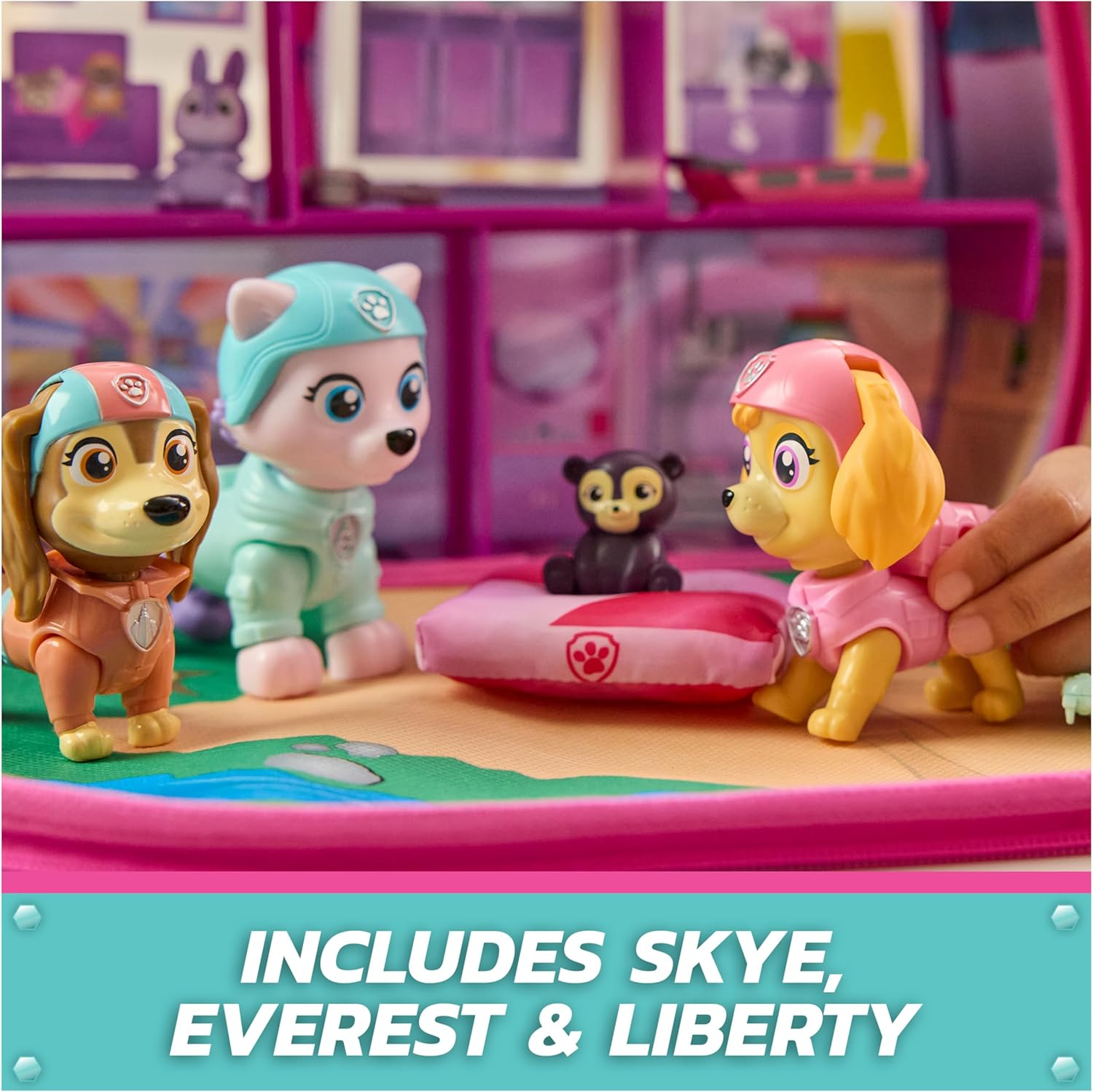 PAW Patrol Skye'S World Pupcation Rescue Set with Skye, Everest and Liberty Bobble Head Toy Figures and Campervan, Kids Toys for Boys and Girls Ages 3 and Up image number 6