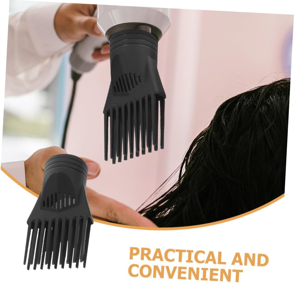 HAMPPLIES 10Pcs Hair Dryer Nozzle Attachment Reusable Plastic Hair Styling Comb Replacement for Blow Dryers Suitable for Home and Salon Use image number 4
