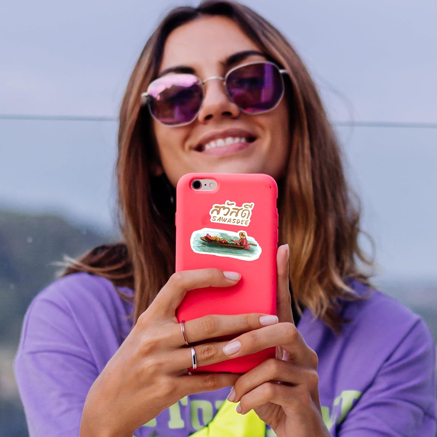 New Navy Peony Amazing Thailand Travel Stickers (30Pcs)-Watercolor Country Themed Iconic Vacation Decals for Journals, Scrapbooks, Water Bottles image number 4