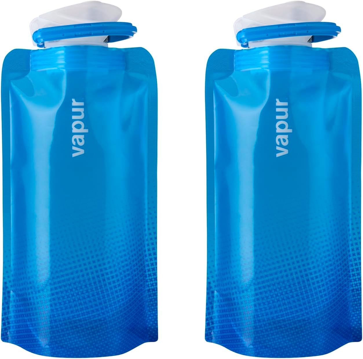 Vapur - Shades (2-Pack) 0.5L BPA Free Foldable Flexible Water Bottle W/Carabiner image number 2