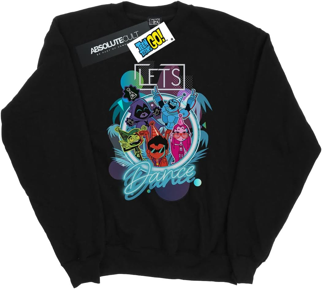 DC Comics Boys Teen Titans Go Let'S Dance Sweatshirt Black 5-6 Years image number 1