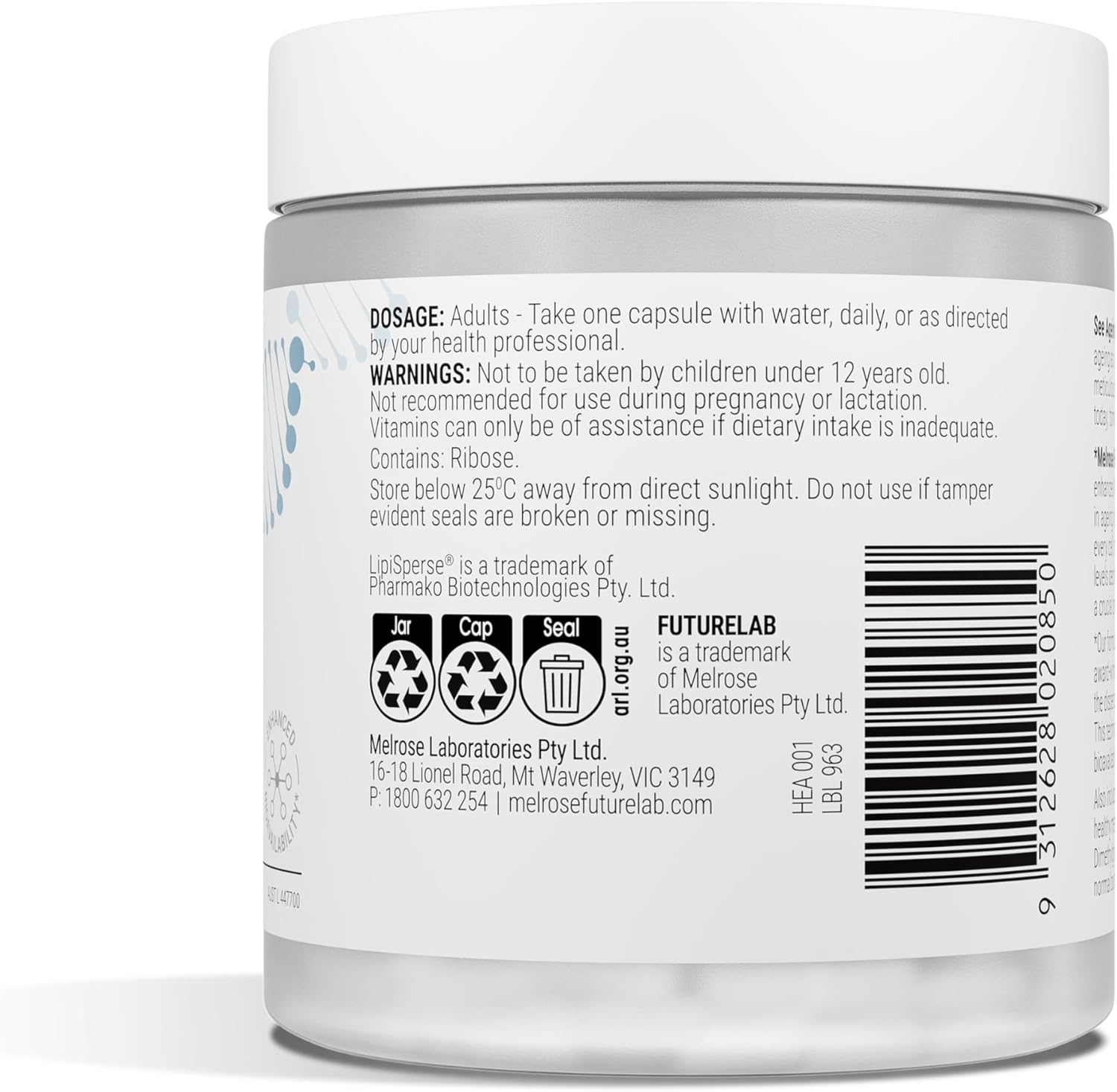 Melrose Futurelab NAD+ Booster Caps 30 Capsules image number 4