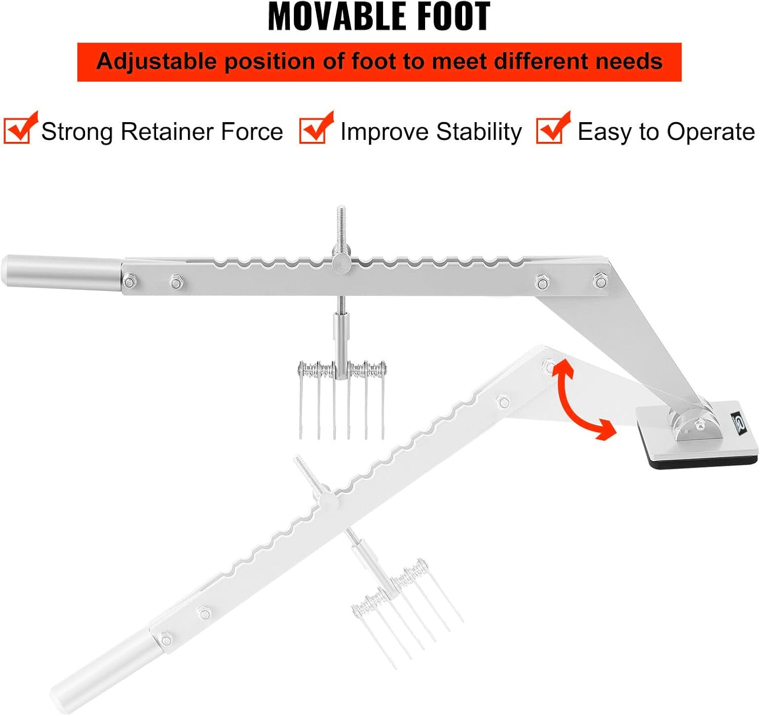 GRAUTOSPOT Car Dent Bar Puller Pull Lever Pulling Kit Removal Hammer Repair Auto Body Tool (Silvery) - Silvery image number 1