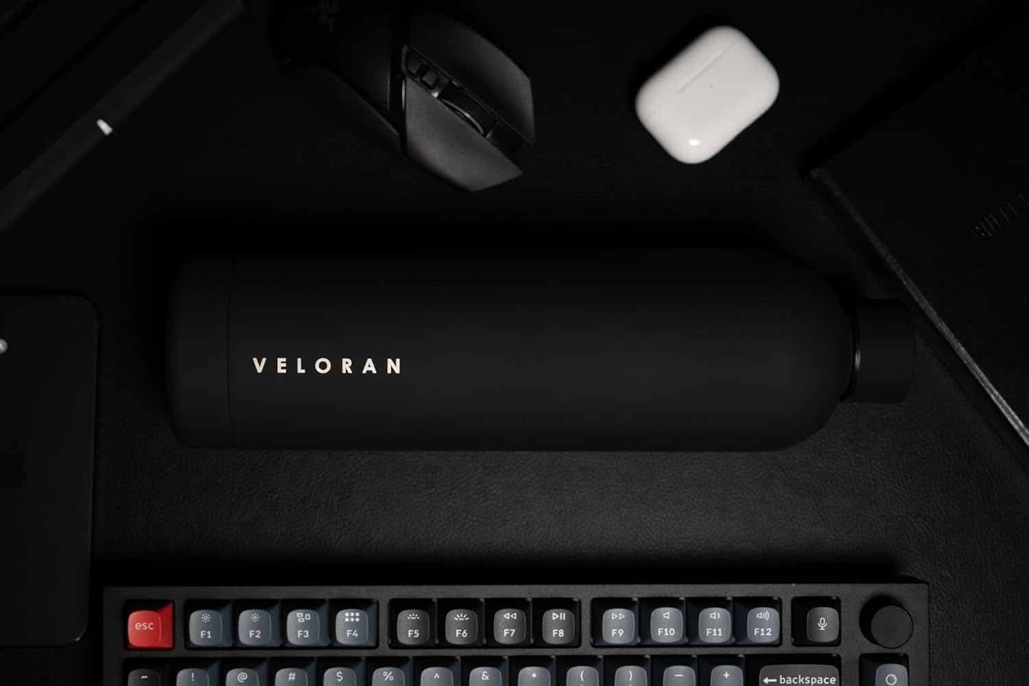 Veloran Insulated Stainless Steel Water Bottle - 1LT, Travel Mug with Handler, Keep Drinks Hot or Cold (Black) - Light Blue image number 5