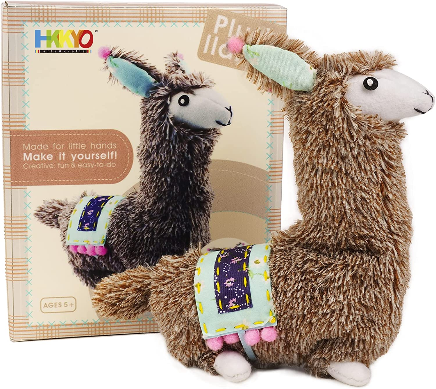Arts and Crafts for Kids Ages 8-12, Llama Sewing Kit for Kids, Make Your Own Stuffed Animal Kit, Alpaca Craft Sewing Kit, DIY Plush Craft Supplies