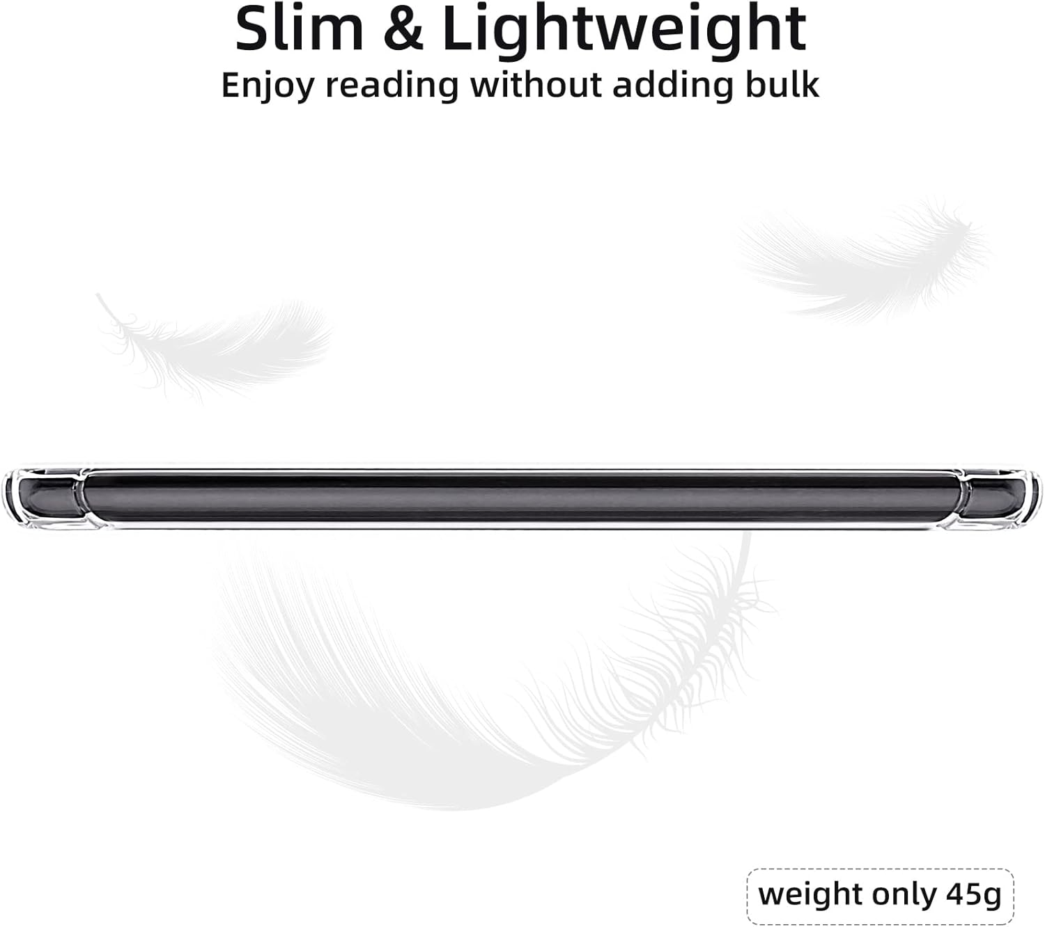 WALNEW Clear Case Cover for Kindle 11Th Gen 2024/2022 (6 Inch, Model: C2V2L3, RS23CV) - Slim Soft TPU Silicone Cover with Enhanced Corners for 6&rdquo; All-New Kindle 2024/2022 (Transparent) image number 3