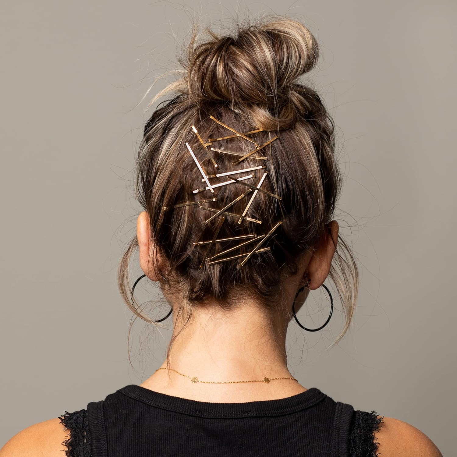 KOKO & KO Gold Bobby Pins | 40 Pcs | | Gold Hair Pins | Hair Pins | Flat Bobby Pins | Blonde Bobby Pins | Styling Hair Jewelry | 2 Inch | 55 Mm image number 5