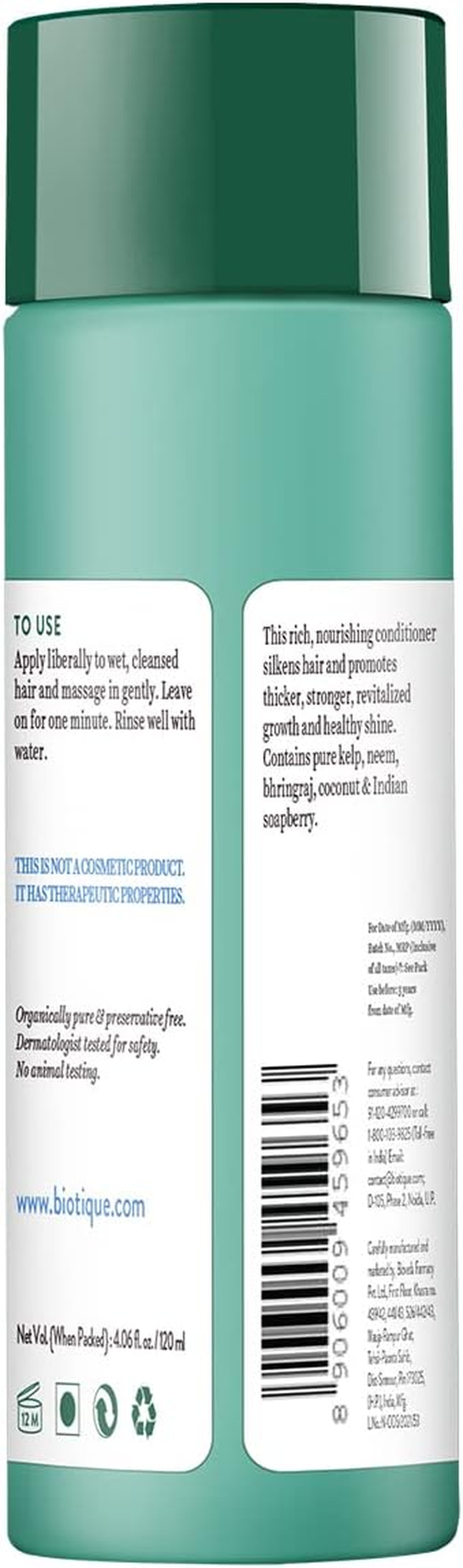 Biotique Botanicals Biokelp Shampoo, 4.2 Fluid Ounce image number 3