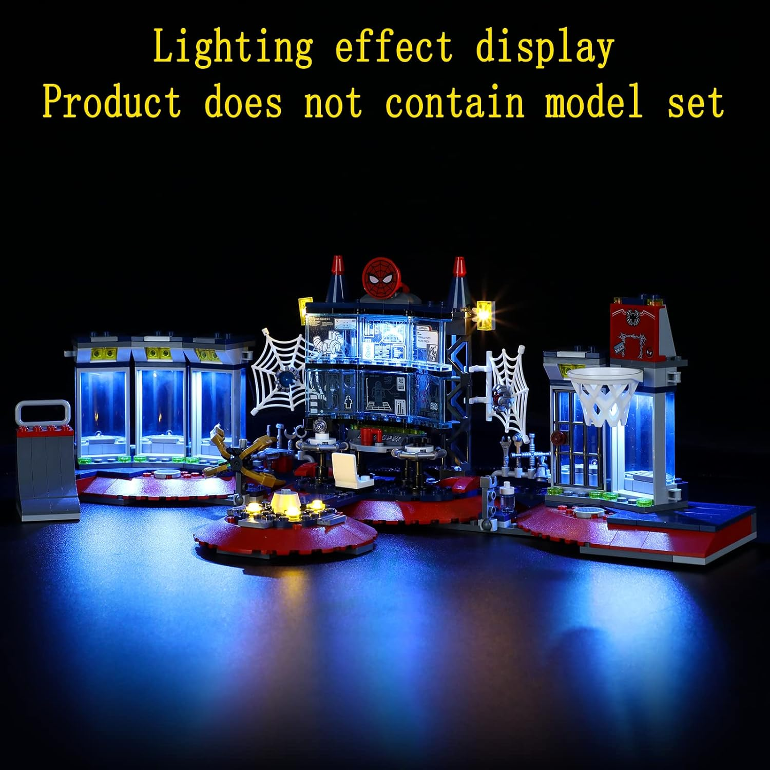 GEAMENT LED Light Kit Compatible with  Attack on the Spider Lair - Lighting Set for Spider-Man 76175 Building Model ( Set Not Included) image number 6
