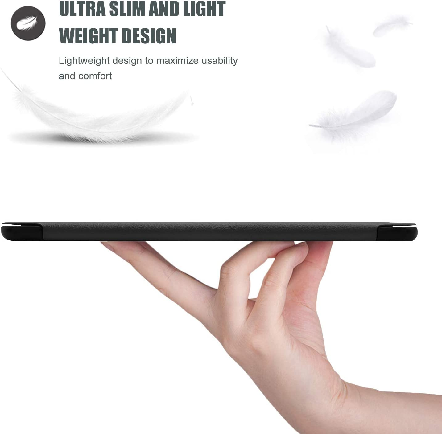 Procase Galaxy Tab S5E 10.5 2019 T720 T725 T727 Case, Slim Light Cover Stand Hard Shell Folio Case for 10.5 Inch Galaxy Tab S5E Tablet SM-T720 (Wi-Fi) SM-T725 (LTE) SM-T727 2019 Release-Black image number 1