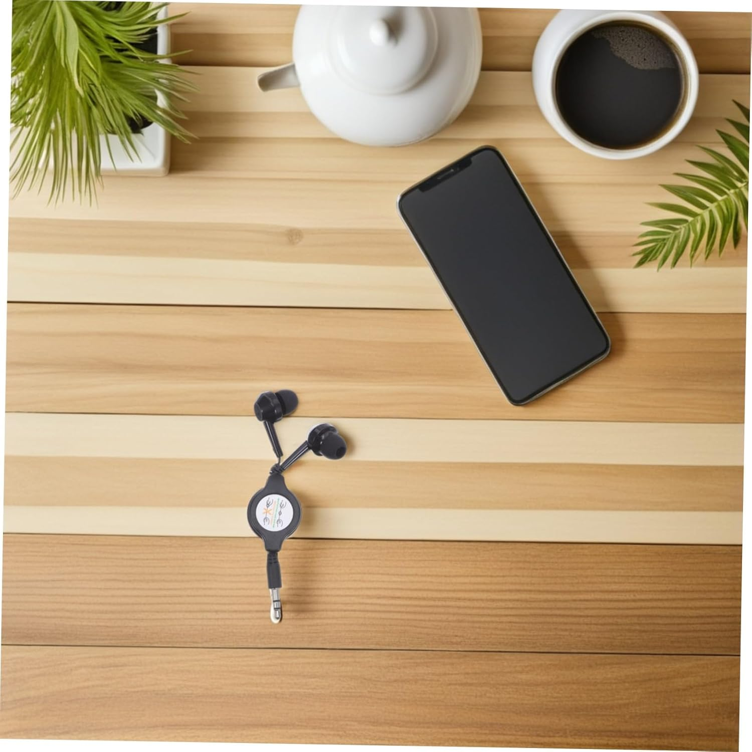 FELTECHELECTR 2Pcs Double Retractable Earbuds Wired Headphones Ergonomic In-Ear Earphones for Adults Portable High-Fidelity Sound Earphone for Study Sports Travel image number 3