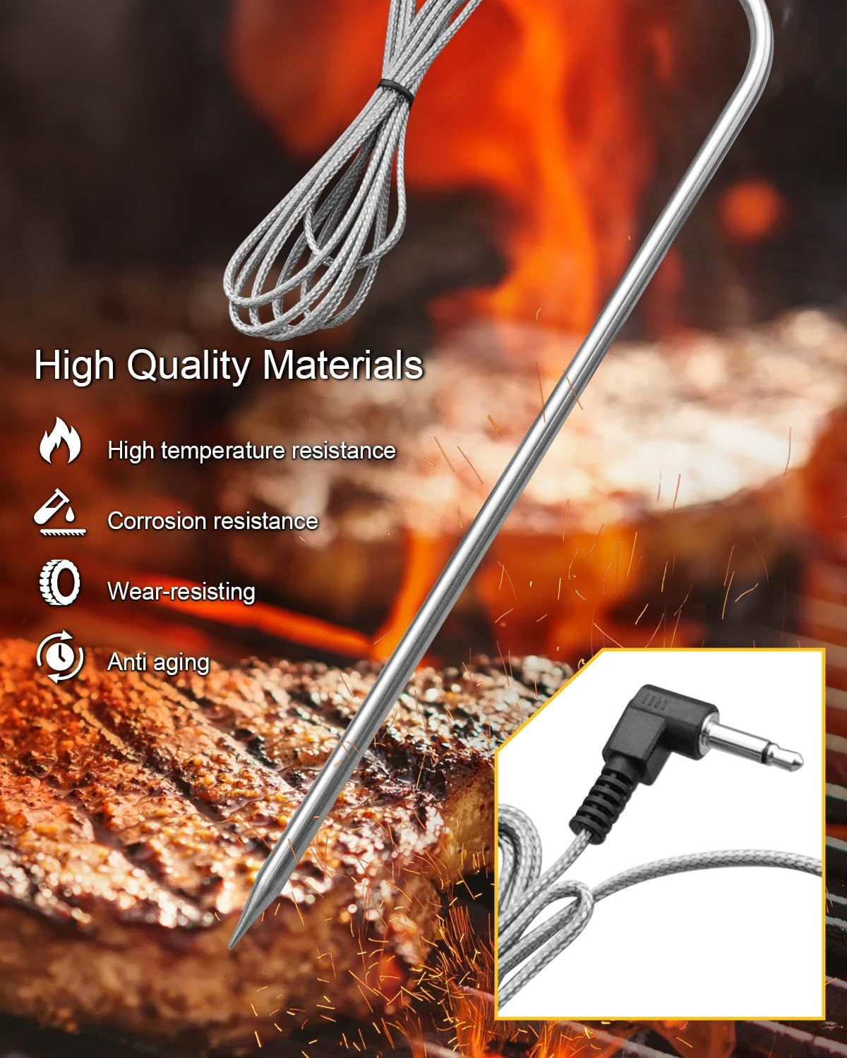 Hopper Lid Door Switch Temperature Probe Fit for Masterbuilt Gravity Series 560/800/1050 XL Digital Charcoal Grill + Smoker, Replace 9904190041 image number 2