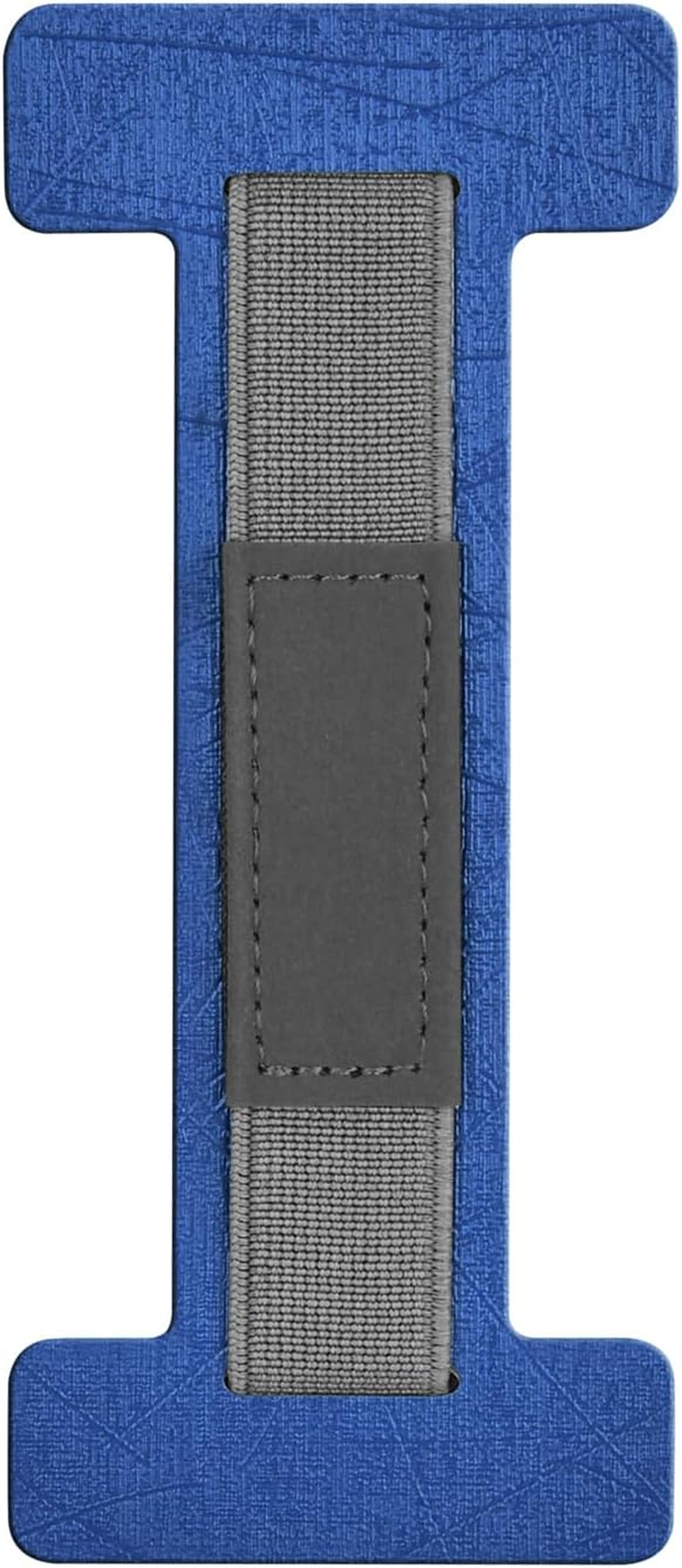 Adhesive Hand Strap for Kindle, Ipad, Kobo, BOOX &ndash; Universal PU Leather Hand Strap with Silk Texture, Adjustable & Removable Grip for Tablets, E-Readers, and More (Blue)