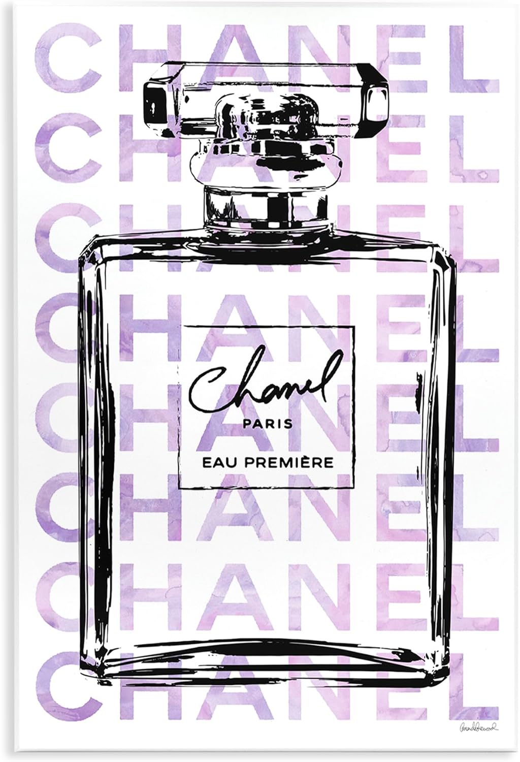 Stupell Industries Glam Black Purple Perfume Bottle Designer Cosmetic, Design by Amanda Greenwood, 10 X 15 image number 5