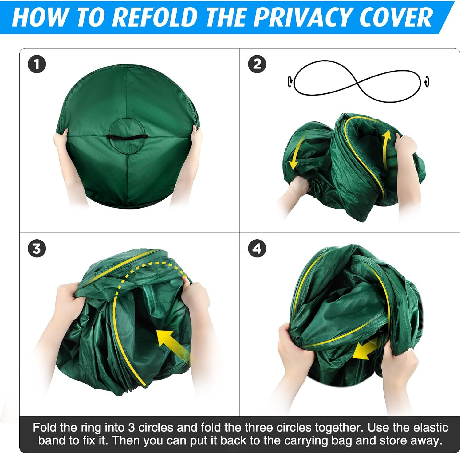 PANKAY Pop up Privacy Tent, Portable Outdoor Camping Bathroom Toilet Tent, Collapsible Shelter for Camping & Emergency &ndash; Lightweight & Sturdy, Easy Set Up, Foldable - with Carry Bag image number 6