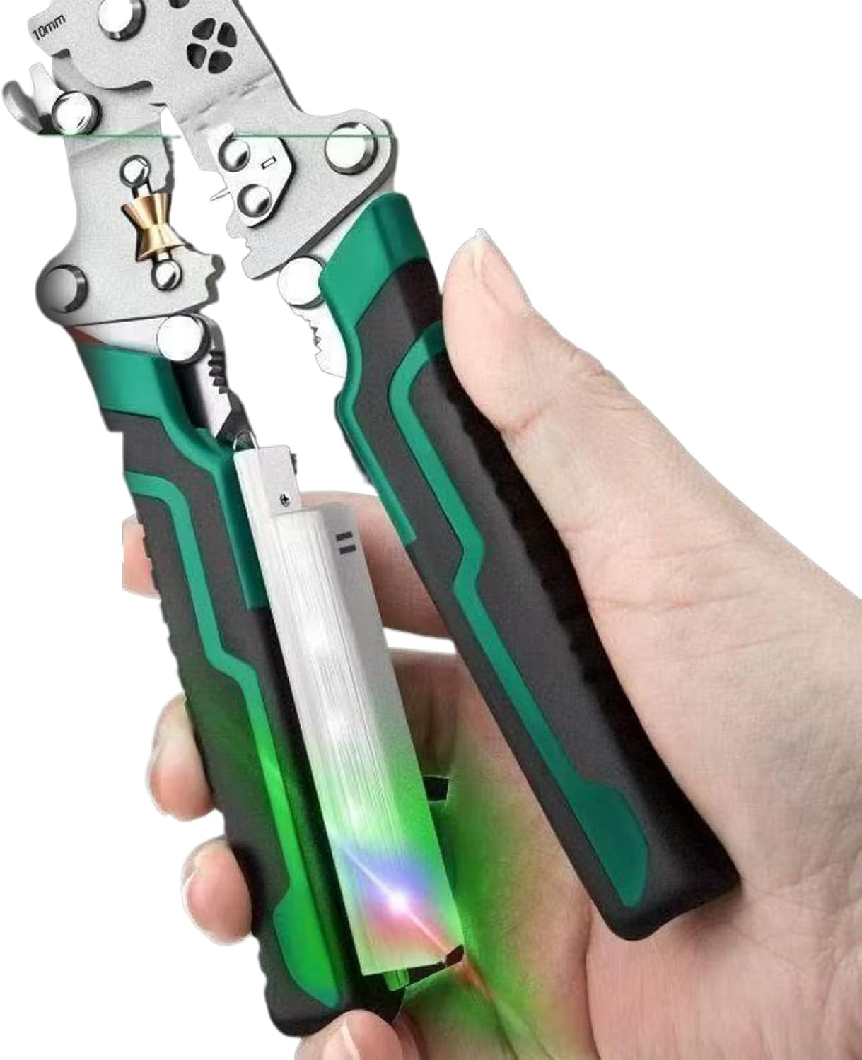 8 in 1 Wire Stripper with Voltage Tester - Multi-Function Cutting and Pulling Pliers,Electrician Repair Tool AC DC Detector for Automotive Equipment Setup Electrical Projects School Science Projects image number 6