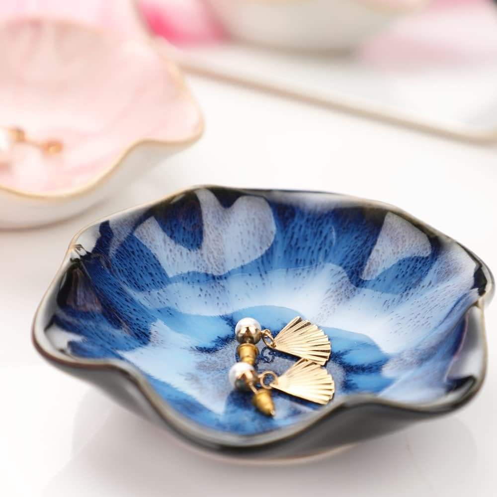 Ceramic Jewelry Dish,Leaf Jewelry Tray Key Tray,Jewelry Holder,Small Ring Dish Holder Jewelry Plate Trinket Tray Catchall Tray Nightstand Decor for Entryway Table Room Decor image number 5
