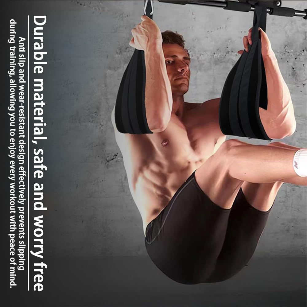 2 Pack Fitness Hanging Ab Straps,Pull up Straps,Arm Pull up Workout Support,Abdominal Training Workout Equipment,Arm Support Slings,Fr Home,Gym Workout image number 2