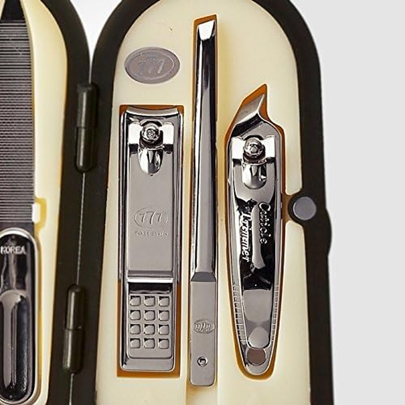 Three Seven (777) Korean Nail Clipper! World No. 1 Travel Manicure Grooming Kit Nail Clipper Set (6 Pcs, 4000XG), MADE in KOREA, since 1975 image number 1