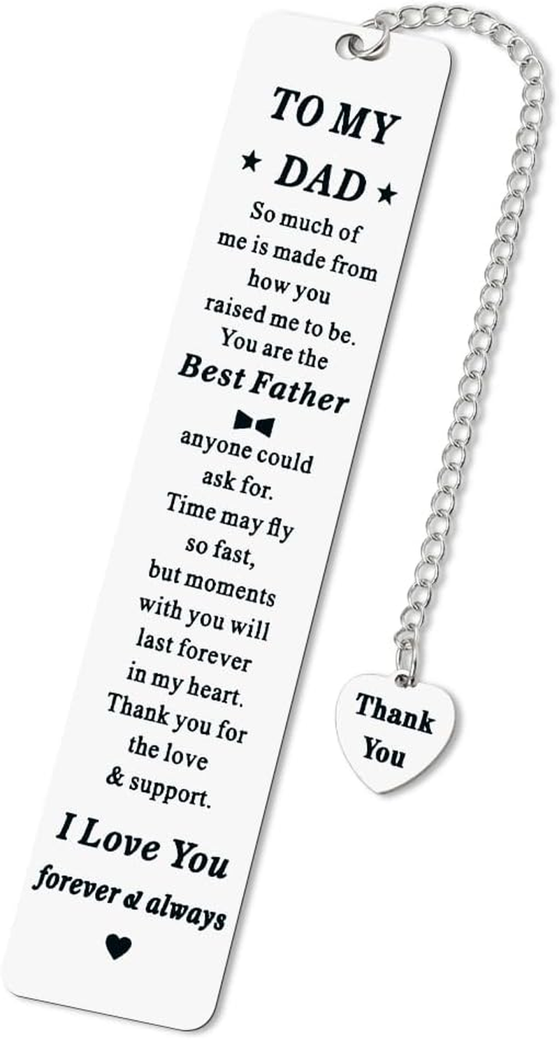 Father Day Gifts for Step Dad Birthday Gifts for Stepdad Bonus Dad Gift from Daughter Son Dad Thank You Gifts for Men Step Father DNA Doesn'T Make You Family Love Does Bookmark Engraved Gifts for Dads image number 6