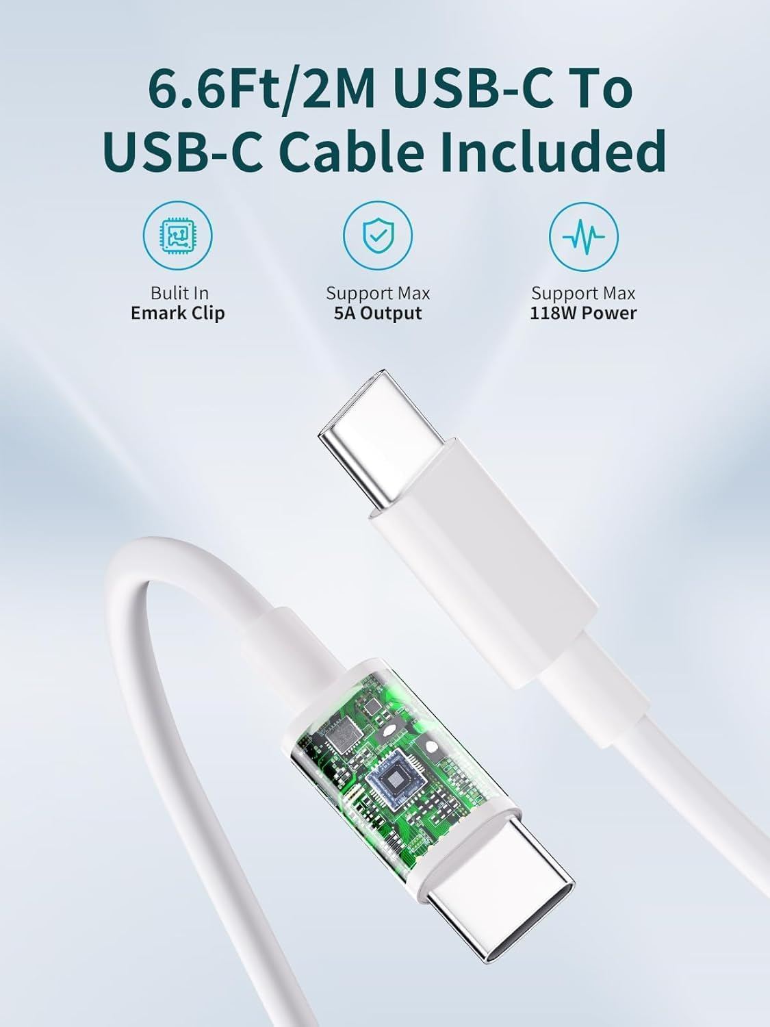 120W/118W USB C Power Adapter for Macbook Air/Pro Compatible with USB C Port Laptop Charger, Macbook Air Charger, Ipad Pro Charger Type C Adapter Power Supply Cord AU Plug image number 1