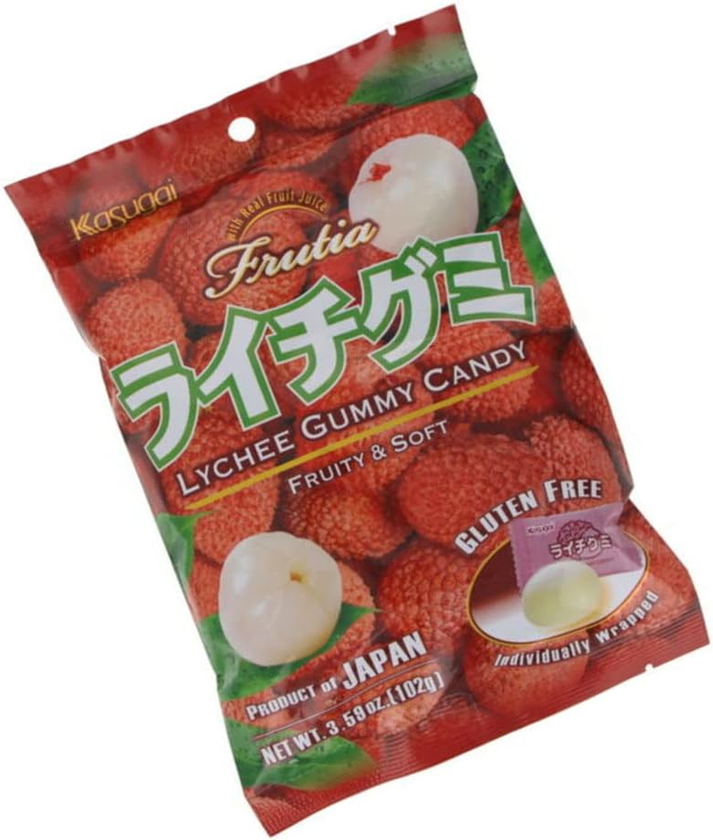 Kasugai Gummy Lychee Candy 102 G image number 4