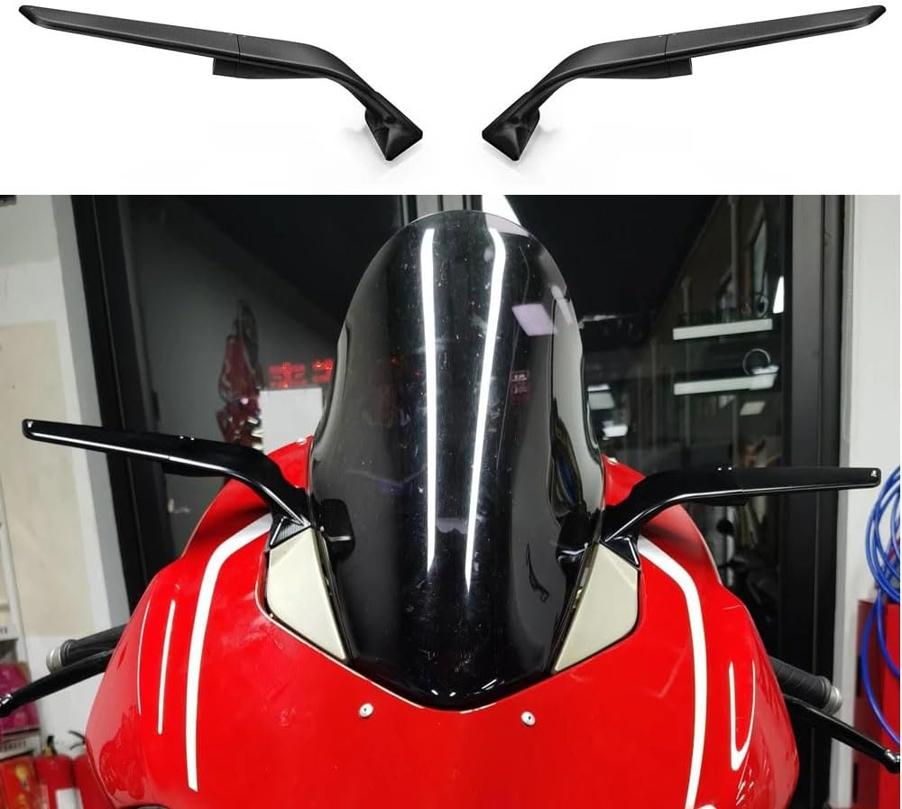 Motorcycle Wind Wing Rearview Mirrors Rotating Side Mirrors Fits for Ducati Panigale V2 955 (2020-2024), Fits for Ducati Panigale V4 1100 (2020-2024) CNC Aluminum Motorcycle Rear View Mirror image number 6