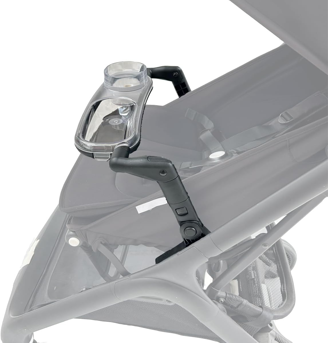 Feliliber Snack Tray Compatible with Bugaboo Butterfly Stroller, Stroller Tray with Removable Cup Holder & Snack Compartment, Quick Install, Easy to Clean, Folds with Stroller