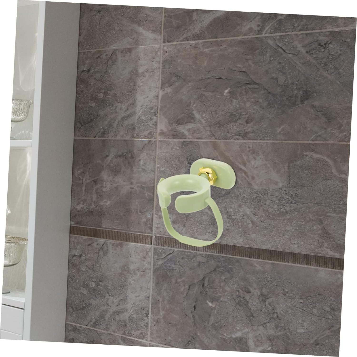 IWOWHERO Hair Dryer Holder Hands Wall Dryer Rack Rotatable Bathroom Storage Space Saving Hanger for Home Use Durable and Practical Design Keeps Bathroom Organized - Dark Green image number 5