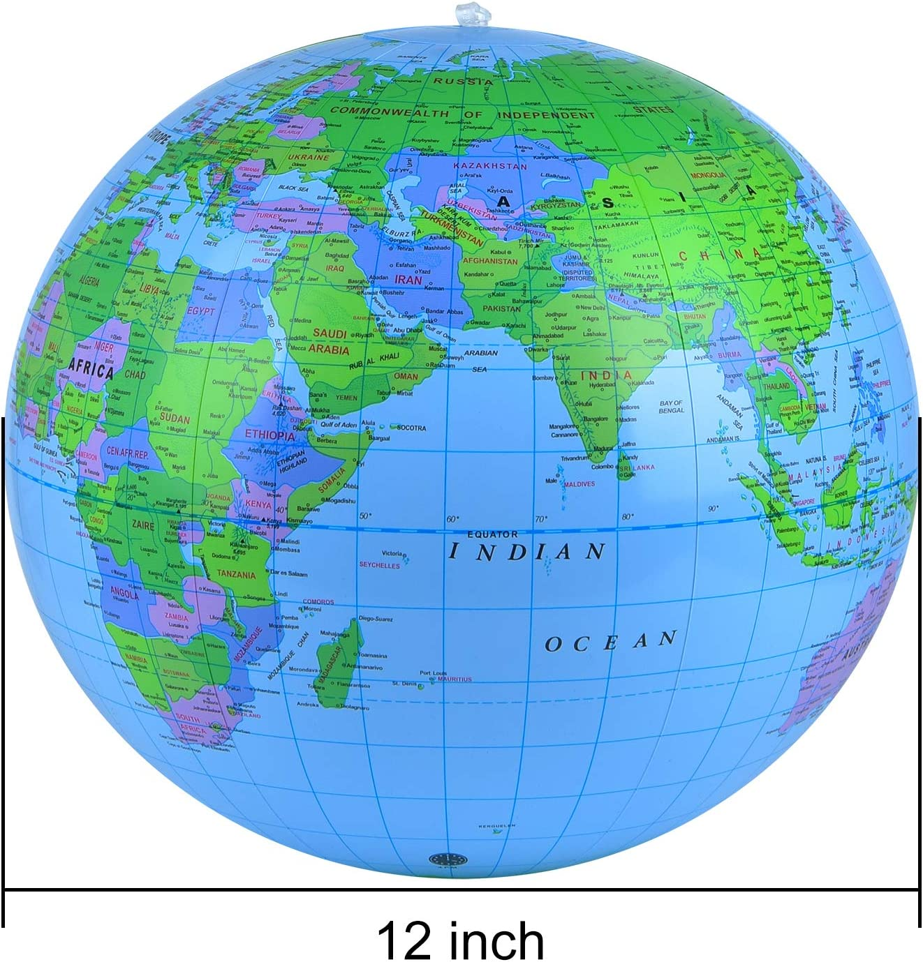 Coopay 10 Pack Inflatable Globe PVC World Globe Inflatable Earth Beach Ball for Beach Playing or Teaching image number 1
