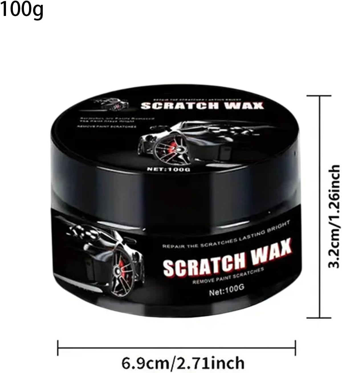 Car Scratch Repair Wax,Car Paint Scratch Remover | 100G Quick Detailer & Cleaner with Sponge for Paint Restorer & Protectant with High-Gloss Finish, Easy Application image number 6
