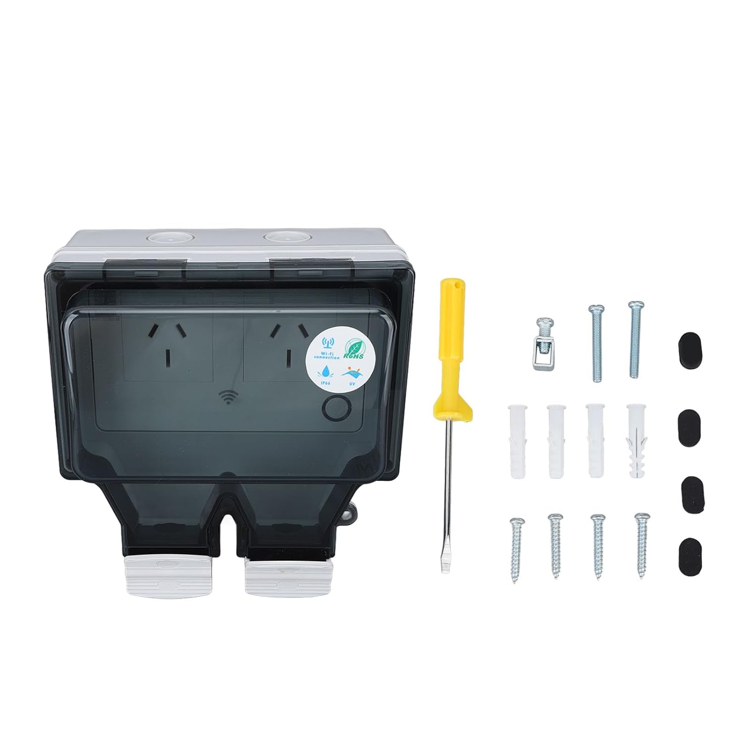 Wifi Smart Plug, IP66 Waterproof Safety Lock Hole Wifi Smart Socket for Outdoor (SNW-2AU) image number 6