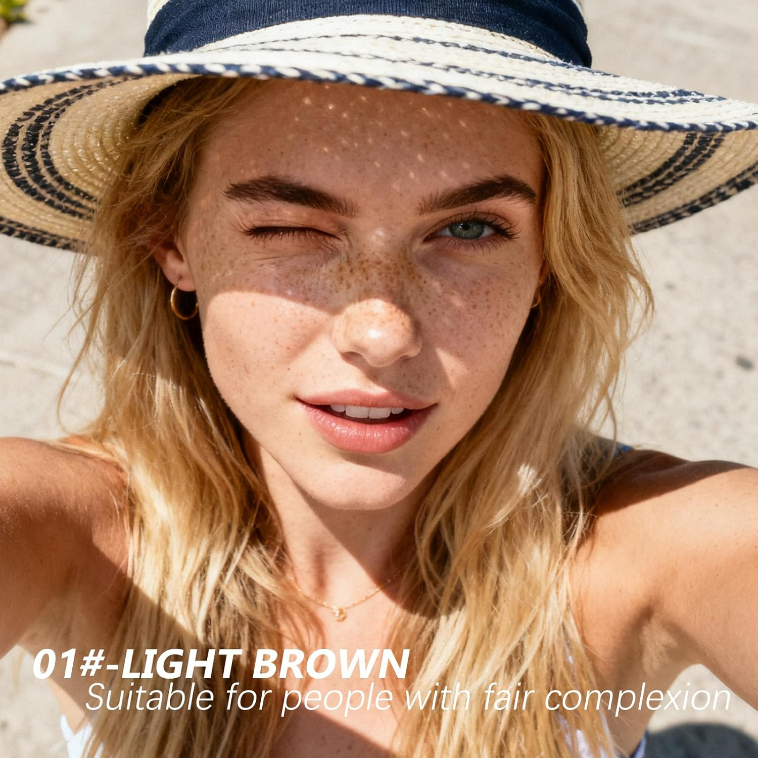 Freckle Pen, Natural Looking Freckles, Waterproof Makeup Pen for Freckles, Long-Lasting, Easy to Use (01 Light Brown)